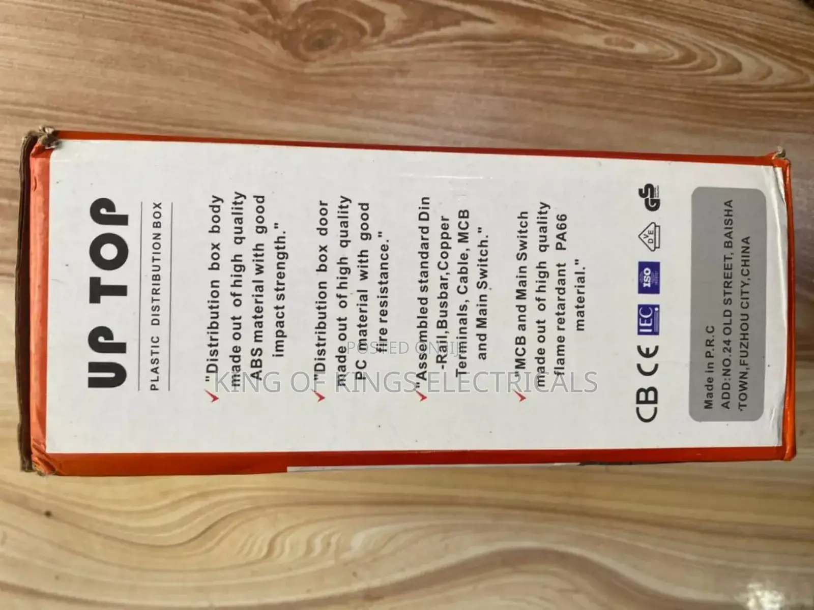 Up Top Plastic Distribution Box - 6 Way. (Ct006)