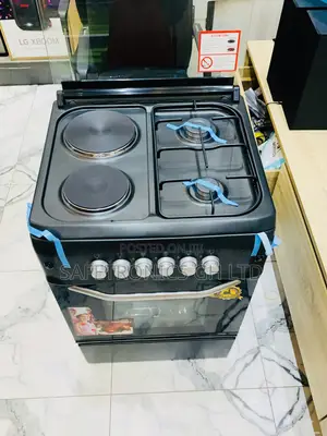 High Quality Sleek Black Gas Electric Cooker Oven 2-2 60-60