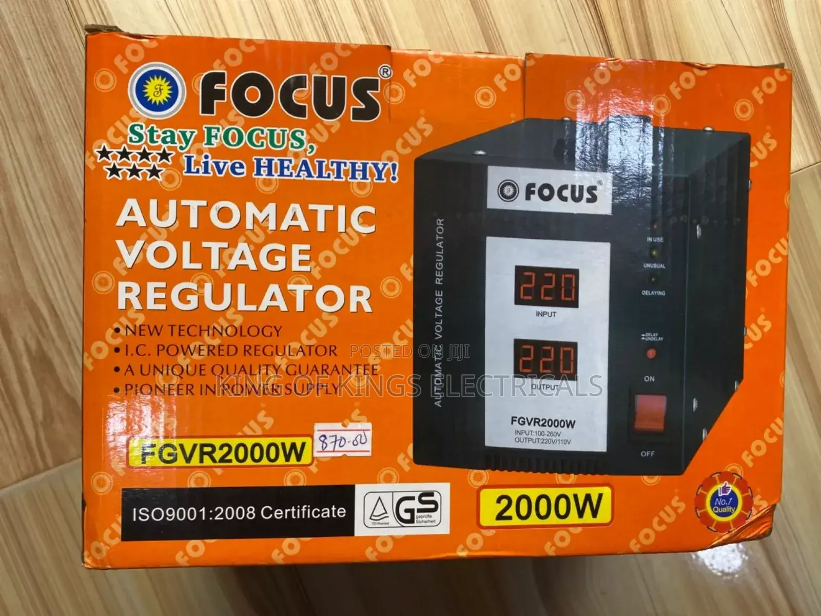 Focus Automatic Voltage Regulator – 2000w Heavy-Duty Power Stabilizer