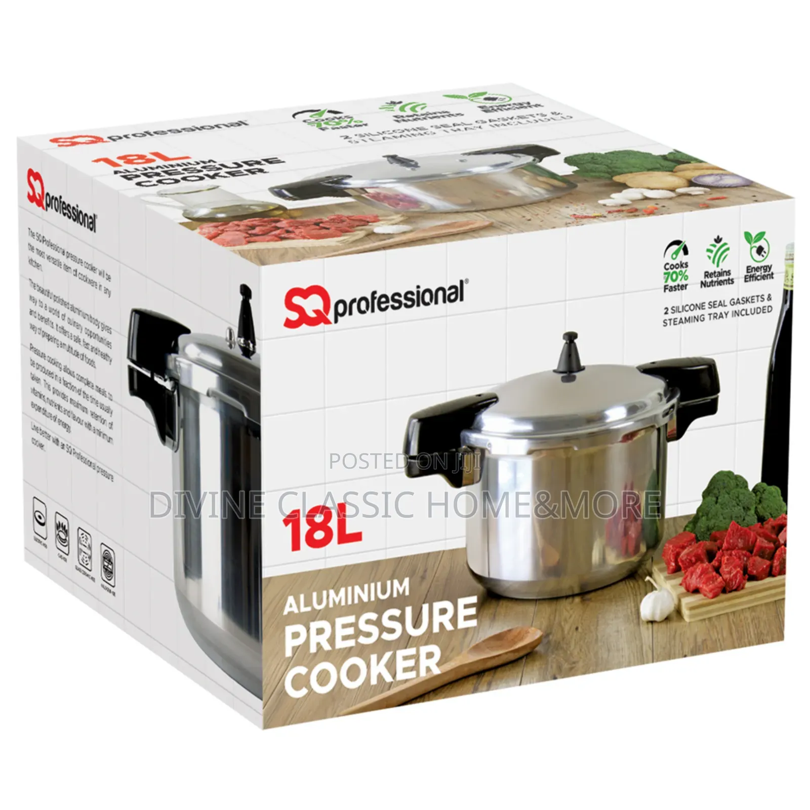 Sq Professional Aluminium Pressure Cookers 18l