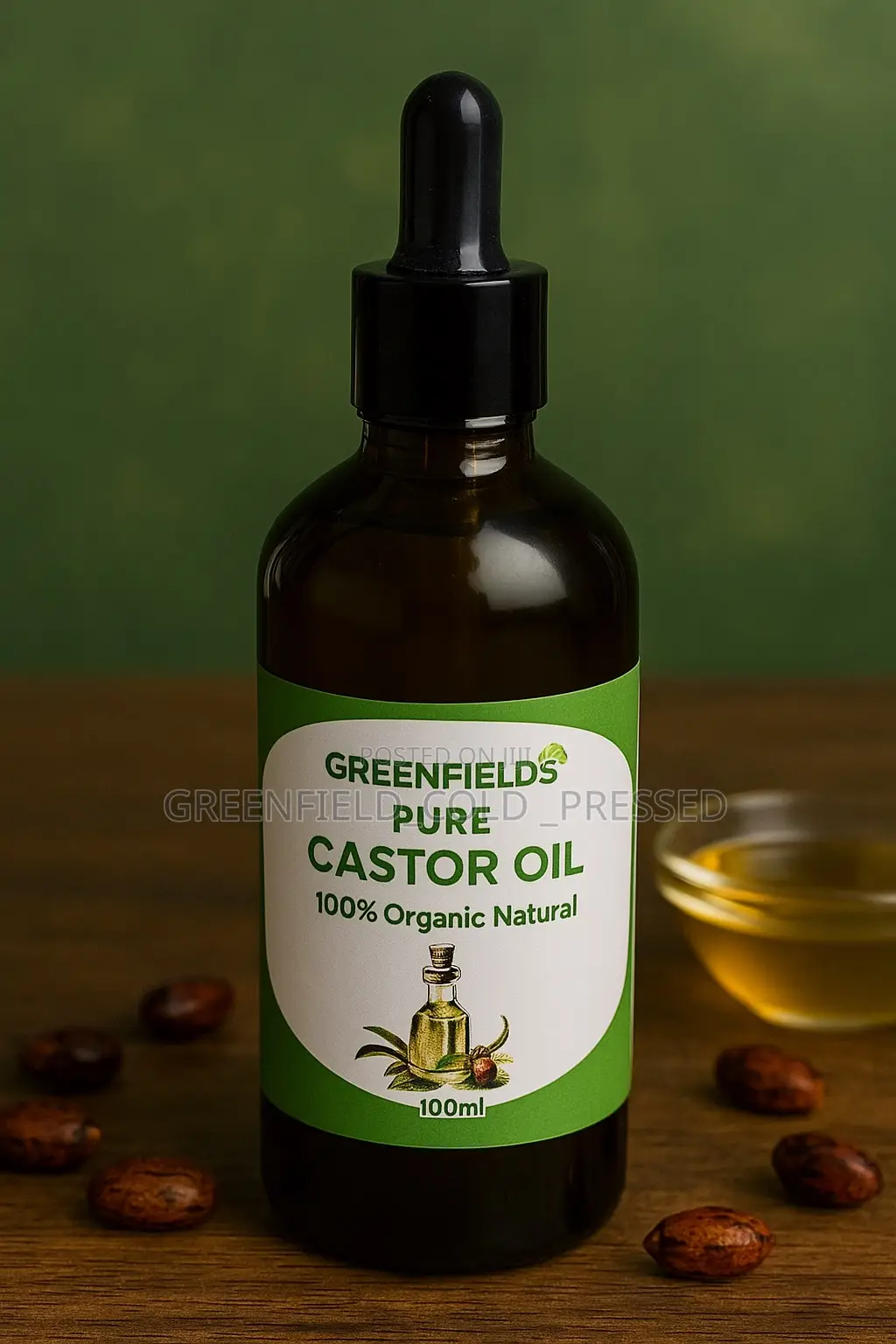 Cold Pressed Castor Oil 100ml Glass Dropper