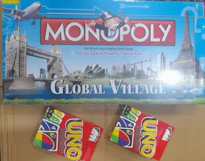 Monopoly + 2 Uno Games Set