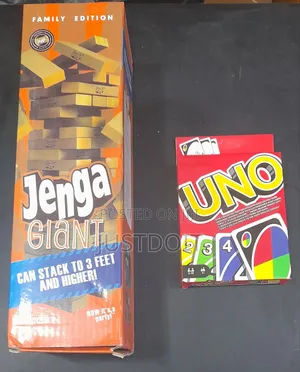 Jenga + Uno Game Set.