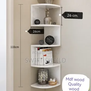 5 Tier Strong Wooden Corner Shelves