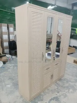 White Maple (Cream Color) 4 Doors Wooden Wardrobe Foreign Type
