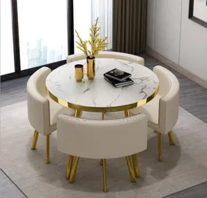 Luxury Round Top Dining Table Set
