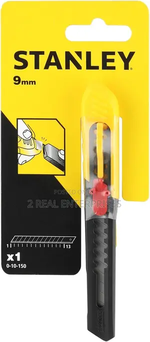 Stanley 0-10-150 9mm Snap Off Blade Knife, Yellow Black