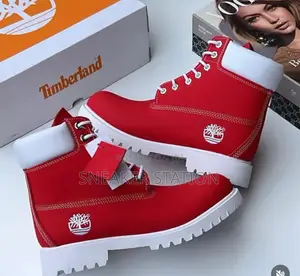 Timberland Boots Red/White