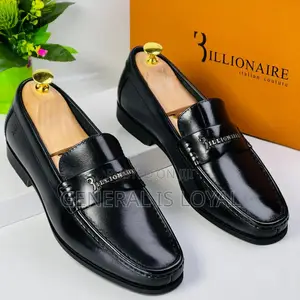 Billionaire Black Men Leather Loafers Shoe