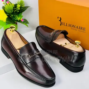 Billionaire Coffee Men Leather Loafers Shoe