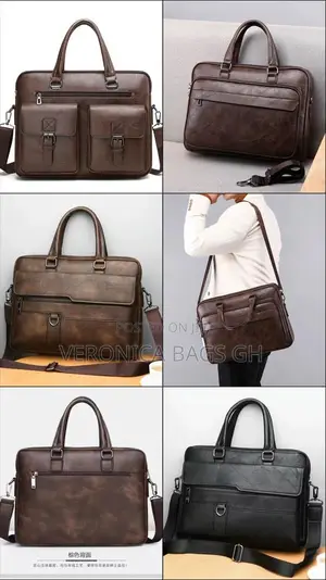 Leather Potable Briefcase Bag 14-15 Inches Laptop