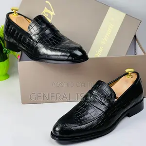 Dino Verratti  Black Bricks Loafers Men Leather Shoes