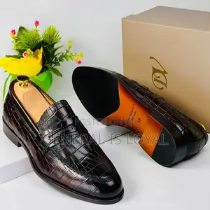 Dino Verratti  Coffee Bricks Loafers Men Leather Shoes