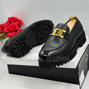 Gucci Chunky Black Leather Men Shoe