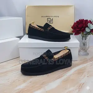 Roberto Guerrini Black Suede Loafers
