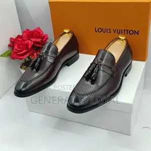 Solid Laceless Coffee Smooth Leather Men’S Penny Loafers