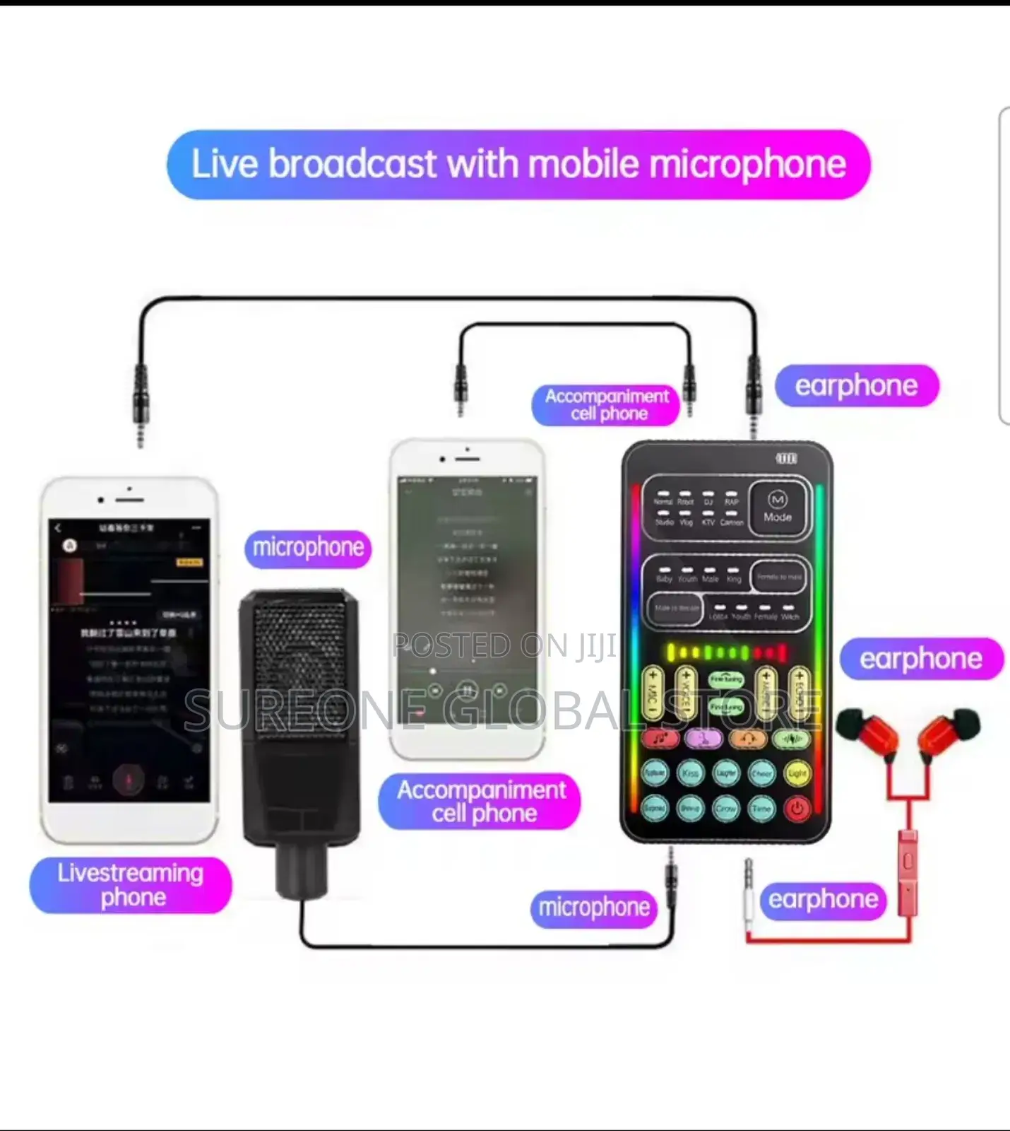 I9 Voice Changer Mini Multiple Audio Effect Bluetooth