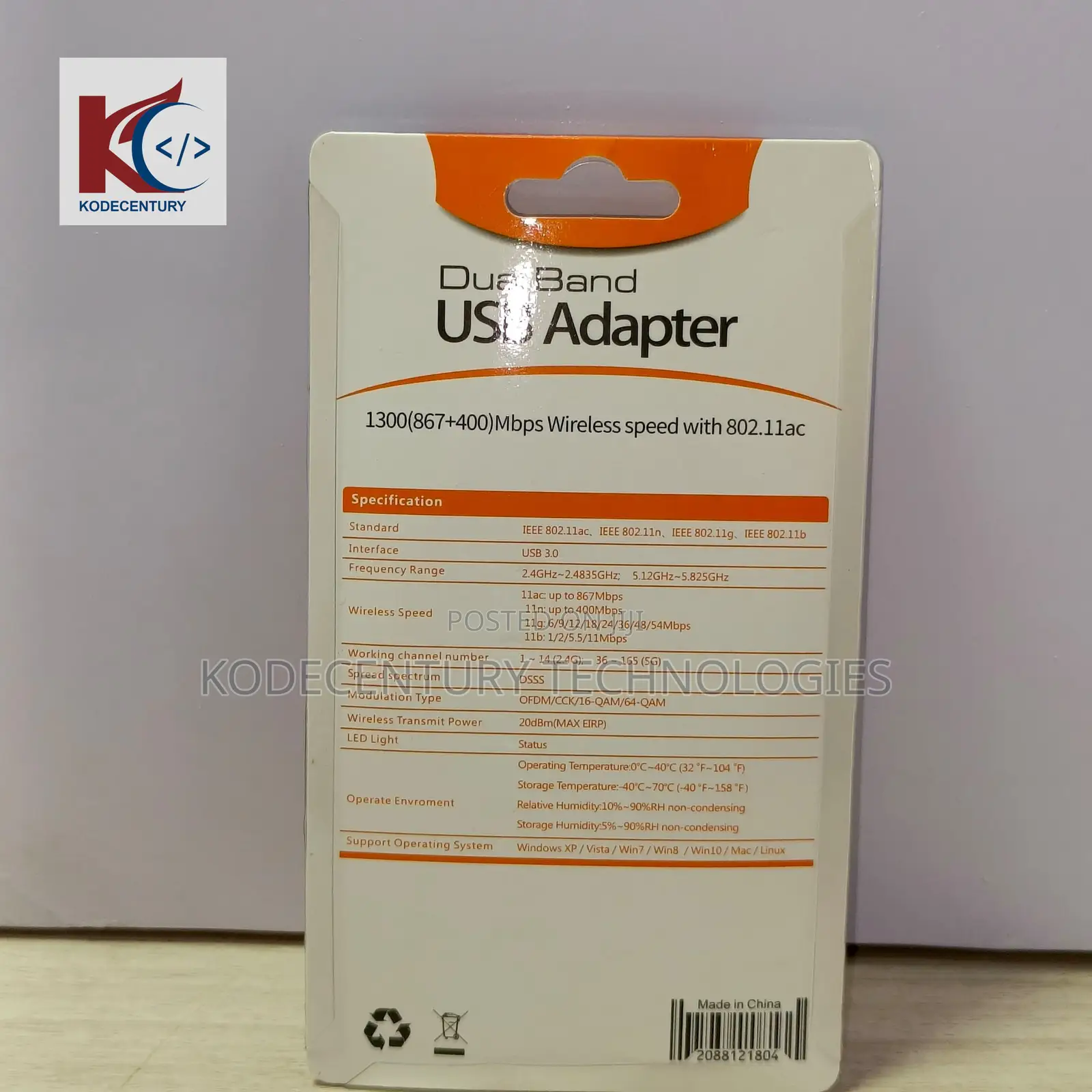 Dual Band Wifi Adapter (Usb, 1200mbps)