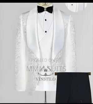 3-Piece Elegant Tuxedo Off-White Men Suit for Weddings From Turkey