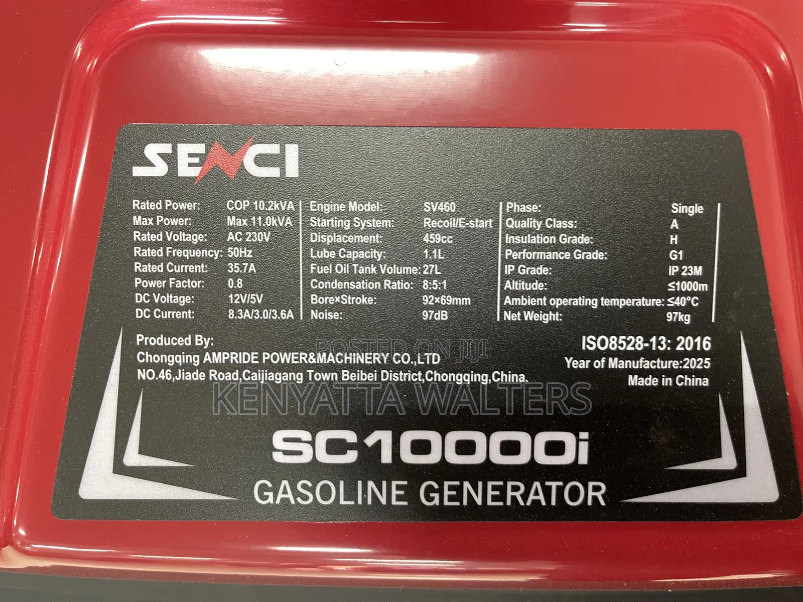 Senci Super Silent 11.0kva Gasoline Generator