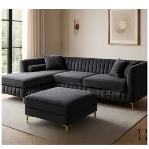 Sectional Corner L- Shape Sofa for Luxury Home