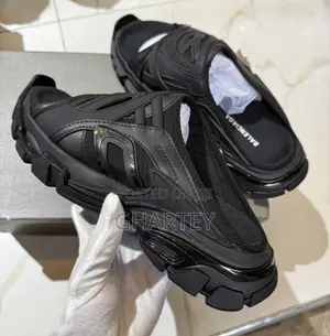 Balenciaga Track Slide Sandals – Triple Black Edition