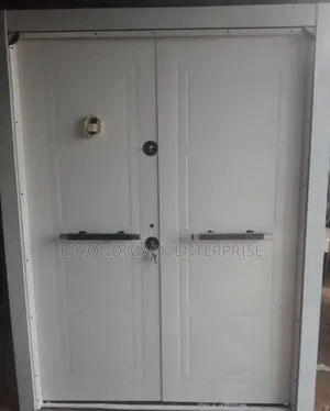 Double Full Meal Security Door, White Color,