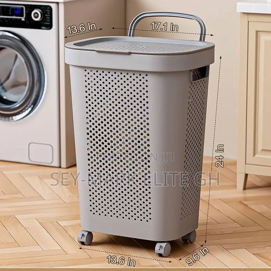 Laundry Basket With Lid Wheels