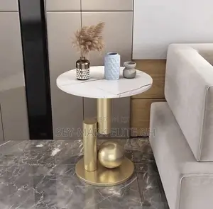 Luxury Gold White Marble Centre /Side /Bedside Table
