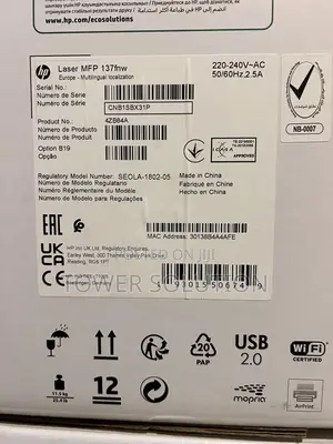 Hp Laser Mfp 137fnw Printer
