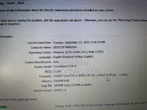Laptop Acer TravelMate P273 M 8GB Intel Core i3 HDD 1T