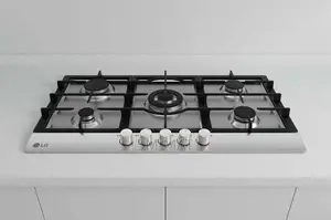 Lg 90cm Built in Gas Hob 5 Burners Stainless Cg5z3626s