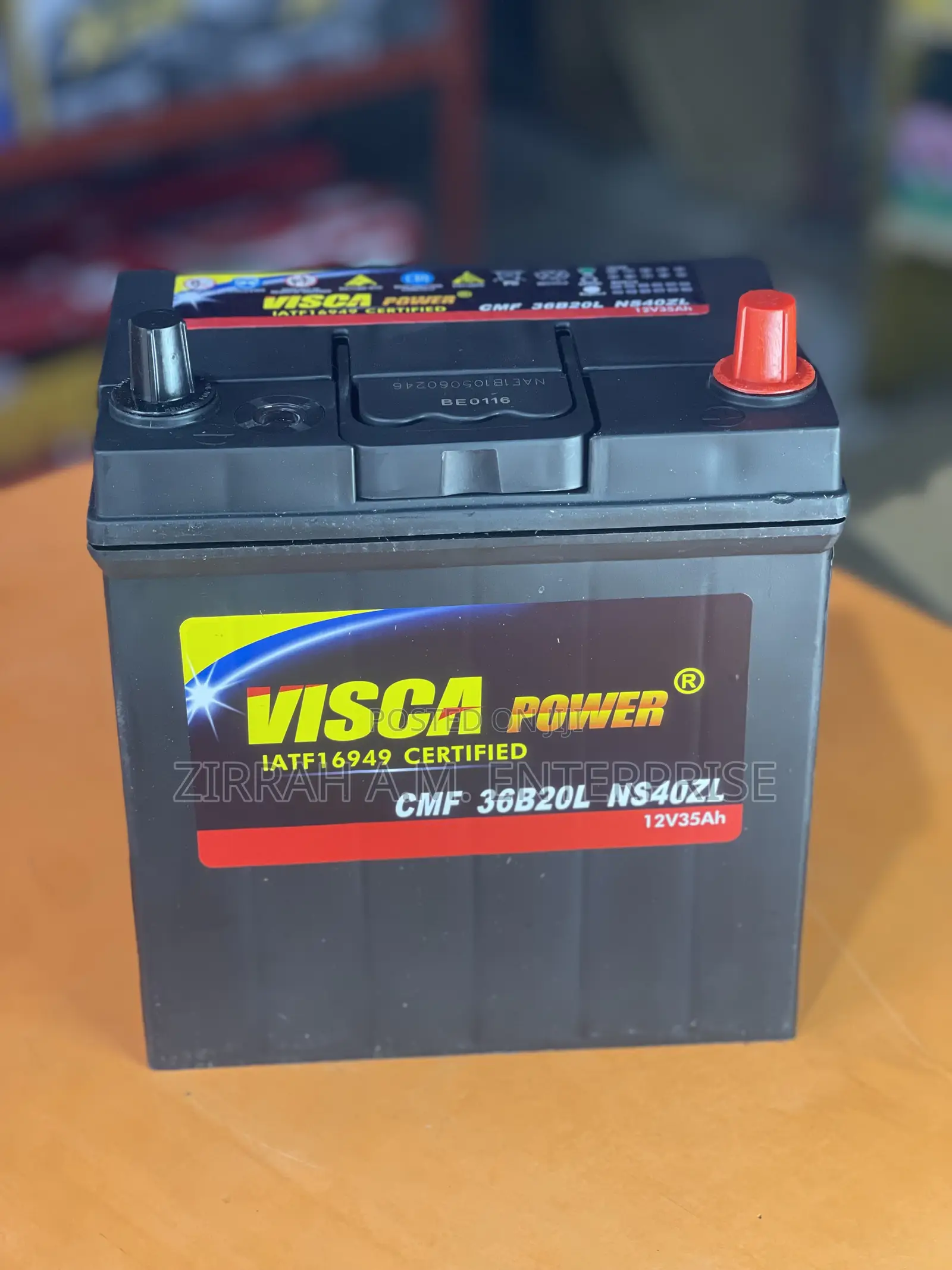Visca Battery CMF 36b20l Ns40ls 35ah 9plate