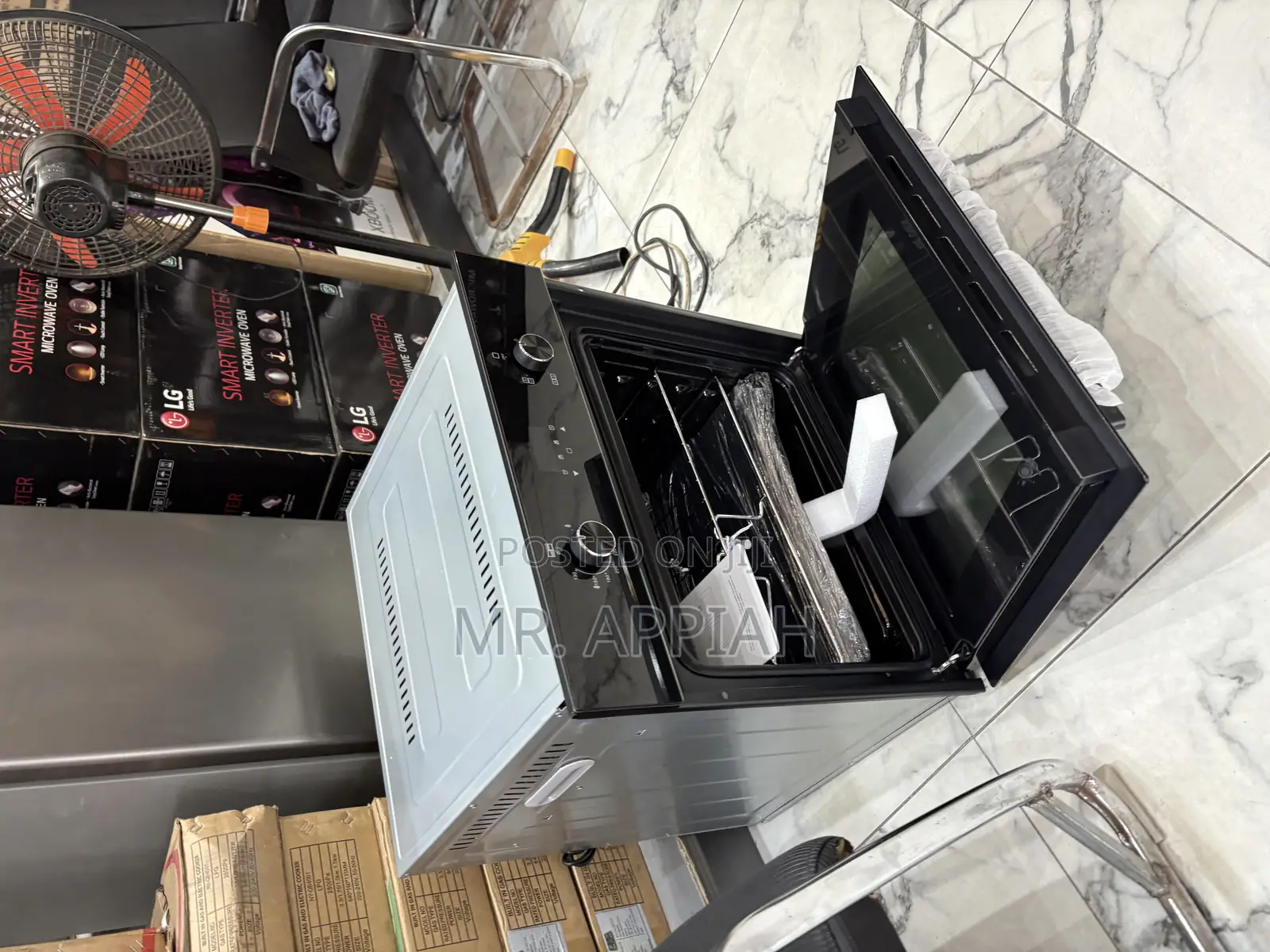 Elegant Kenwood 90cm Tempered Glass Oven(Gray) 