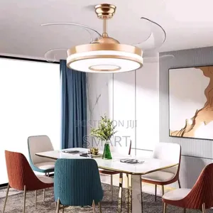 Modern Retractable Ceiling Fanlight With Bluetooth and Remote Control