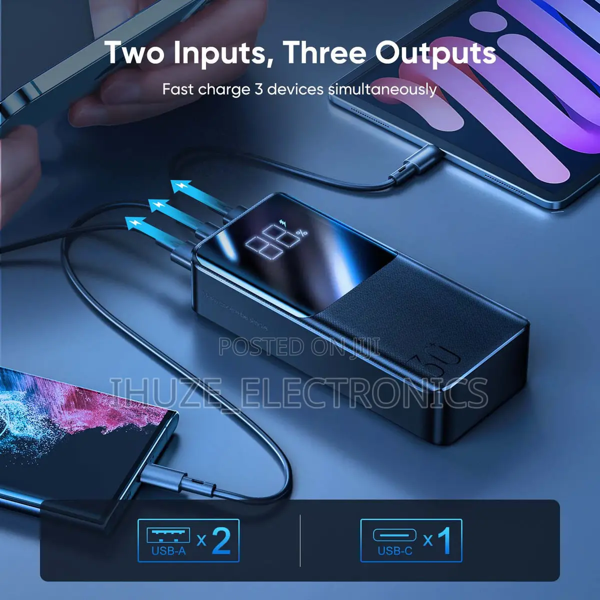 Joyroom 22.5w Fast Charging Power Bank 30000mah (Usb-C)