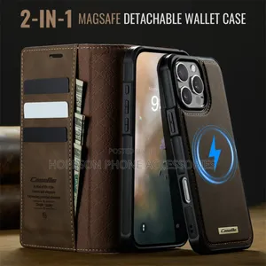 iPhone (2in1) Detachable High Quality Flip Leather Case With Wallet