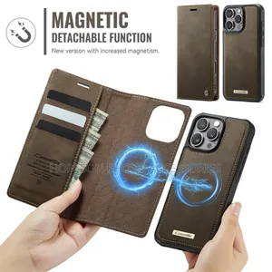 iPhone (2in1) Detachable High Quality Flip Leather Case With Wallet