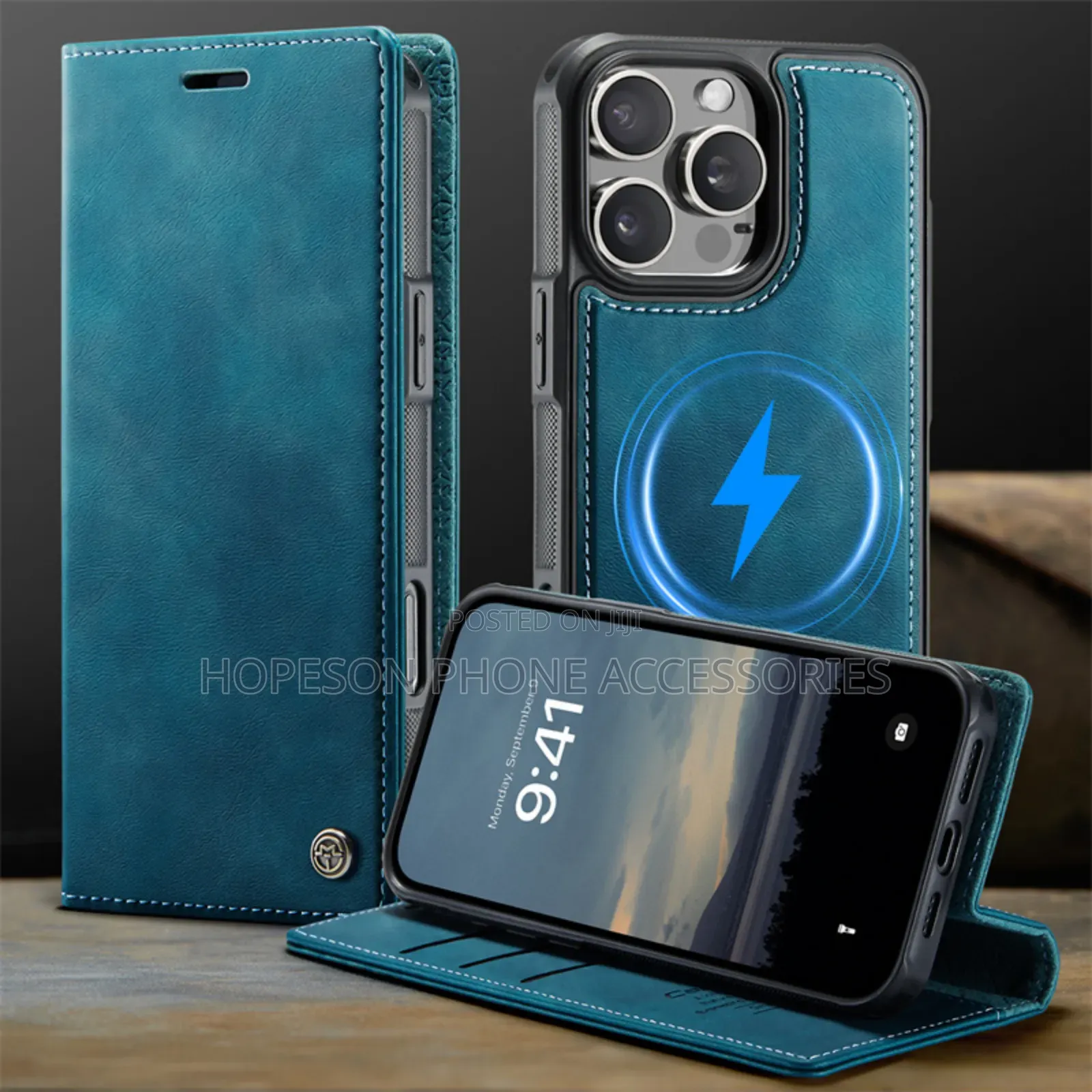 iPhone (2in1) Detachable High Quality Flip Leather Case With Wallet