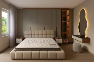 Bedroom Set With (Led Light in Wardrobe)