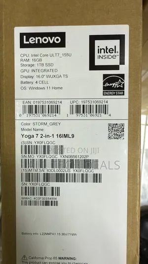 New Laptop Lenovo Yoga 7i 16GB Intel Core Ultra 7 SSD 1T