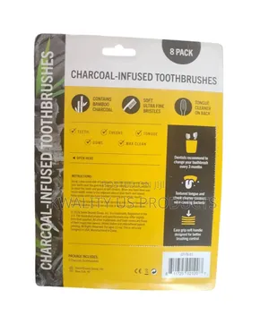 Charcoal-Infused Toothbrushes - 8 Pack