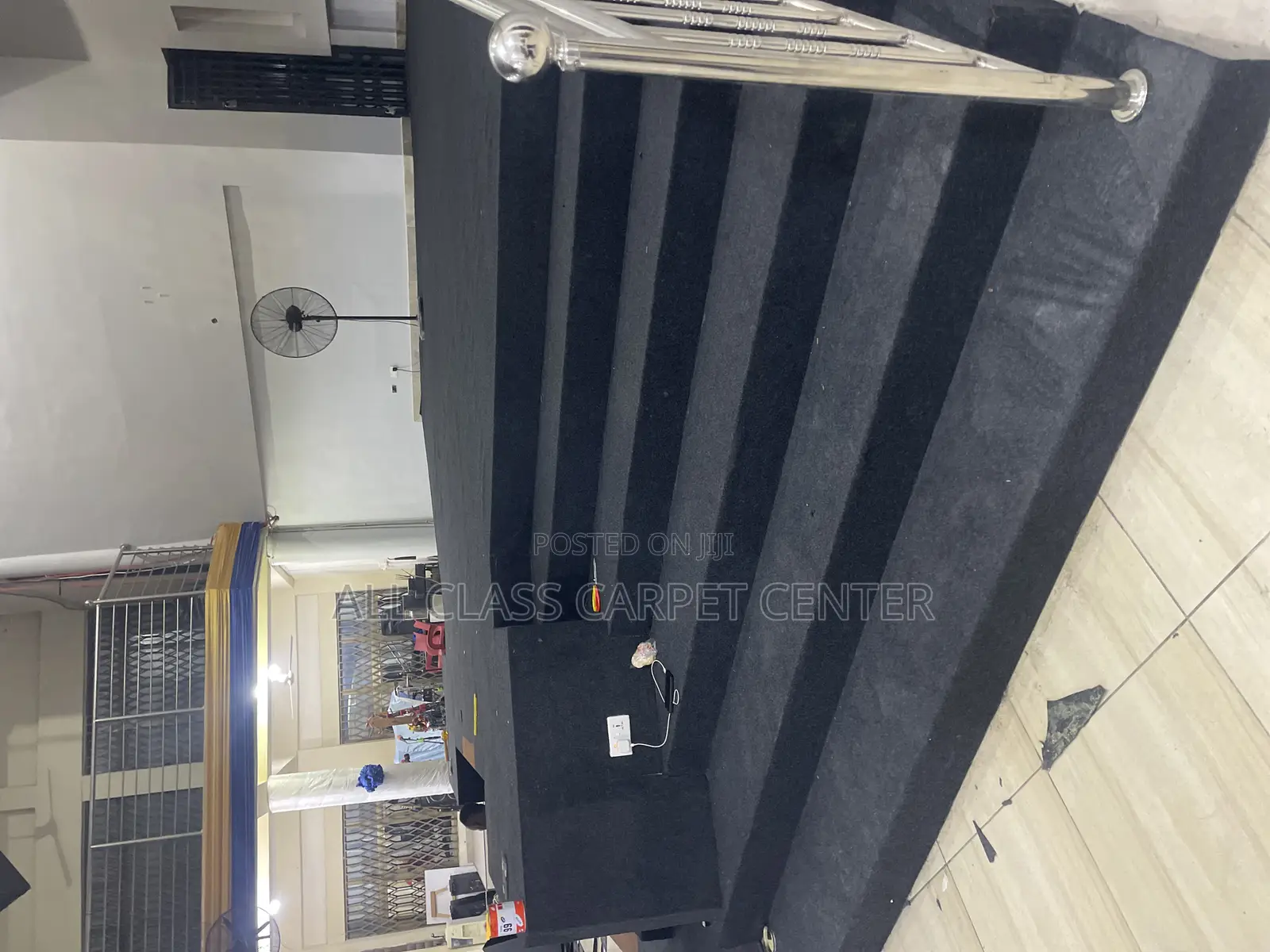 Black Thick Woolen Carpet