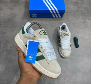 Adidas Campus Crystal White/Dark Green