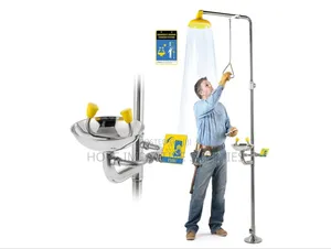 Vaultex Emergency Eye Wash Station<>Stainless Steel.