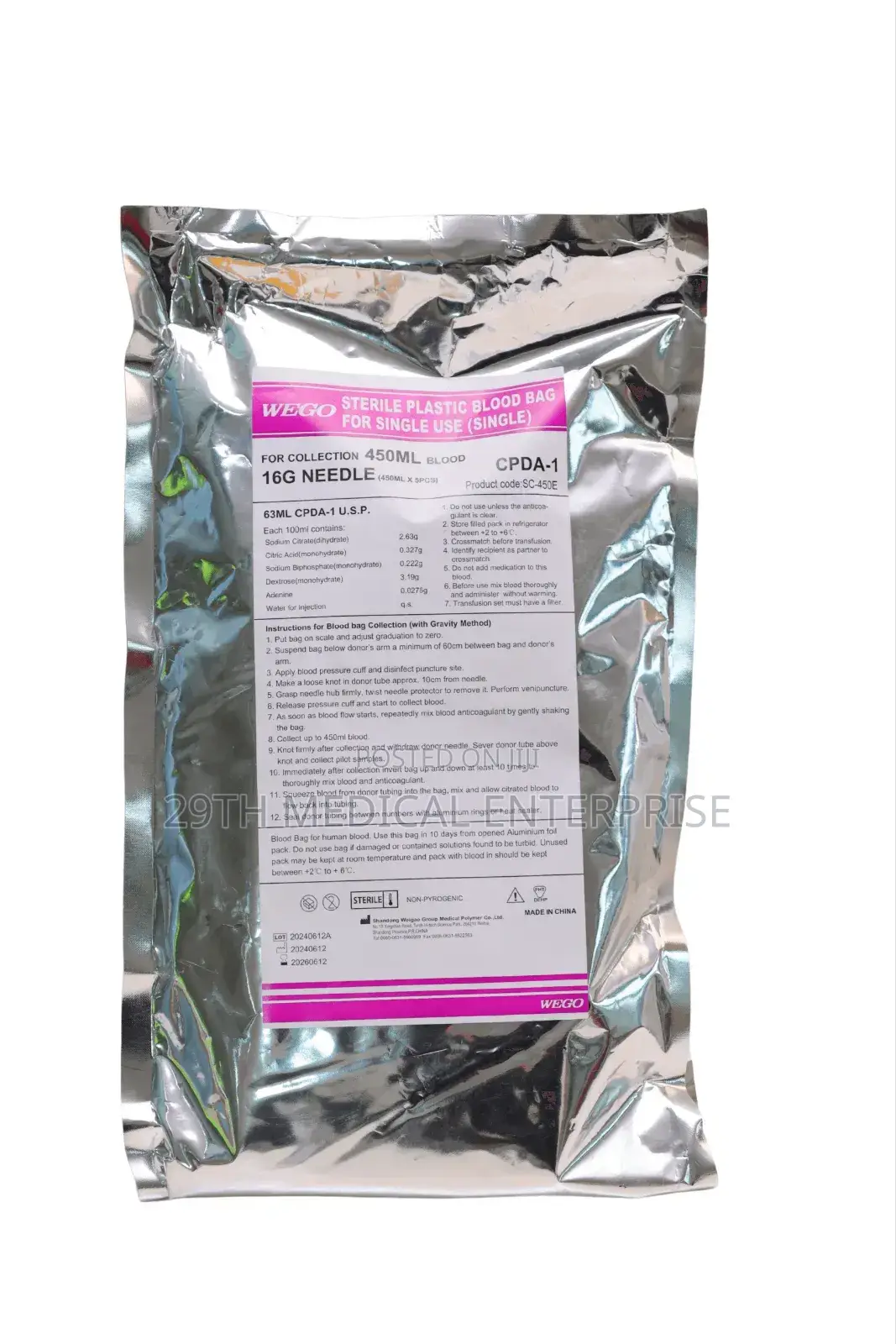 Blood Bag (Single Cpda-1)
