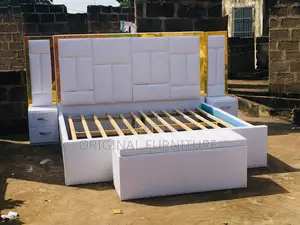 Super King Size Bed Frame Ottoman and Side Drawers Available