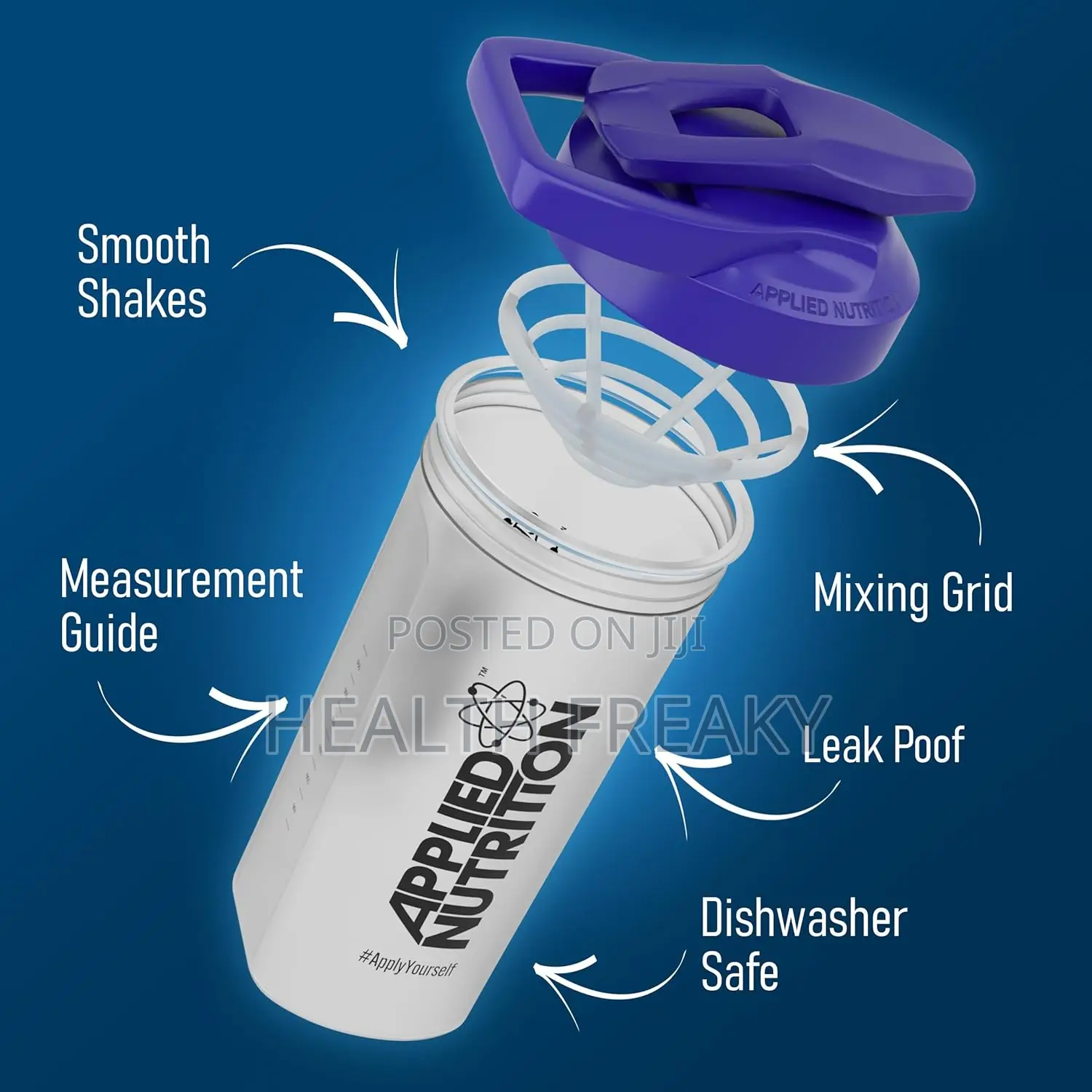Applied Nutrition Protein Water Gym Shaker Bottle 700ml