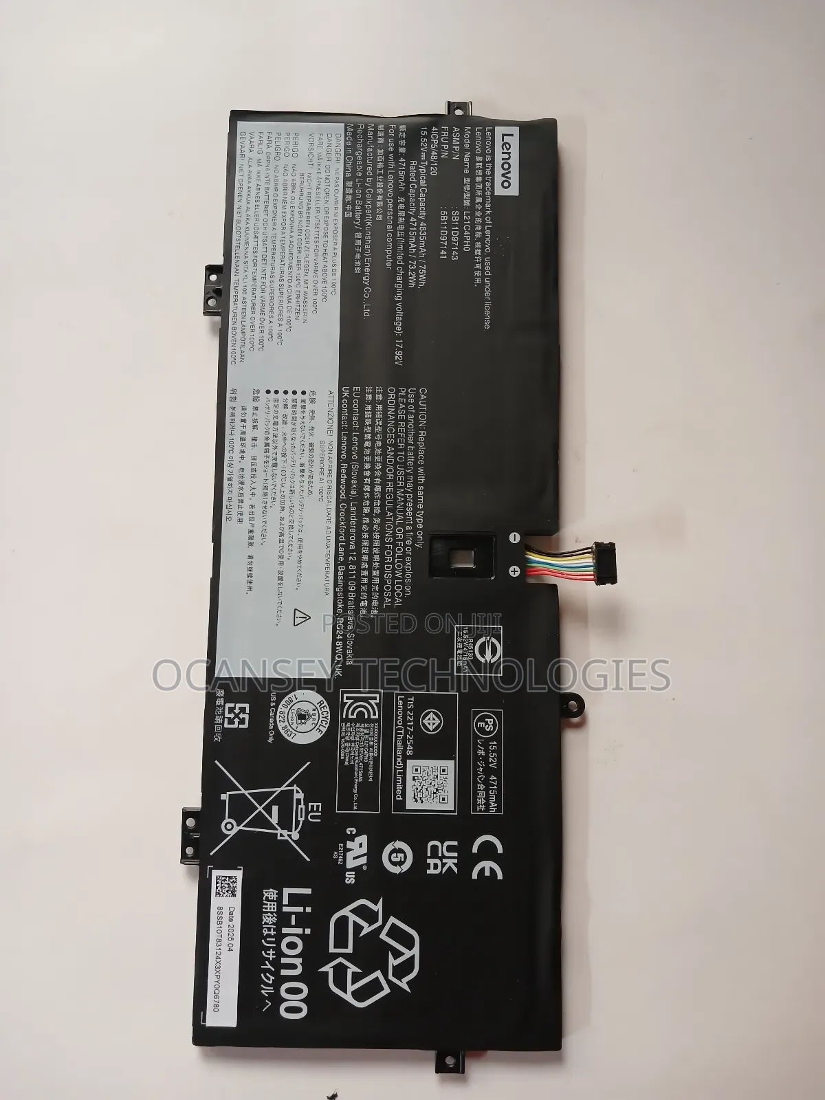 Original Lenovo L21c4ph0 Battery for Yoga 9-14iap7 / Yoga 9-14irp8