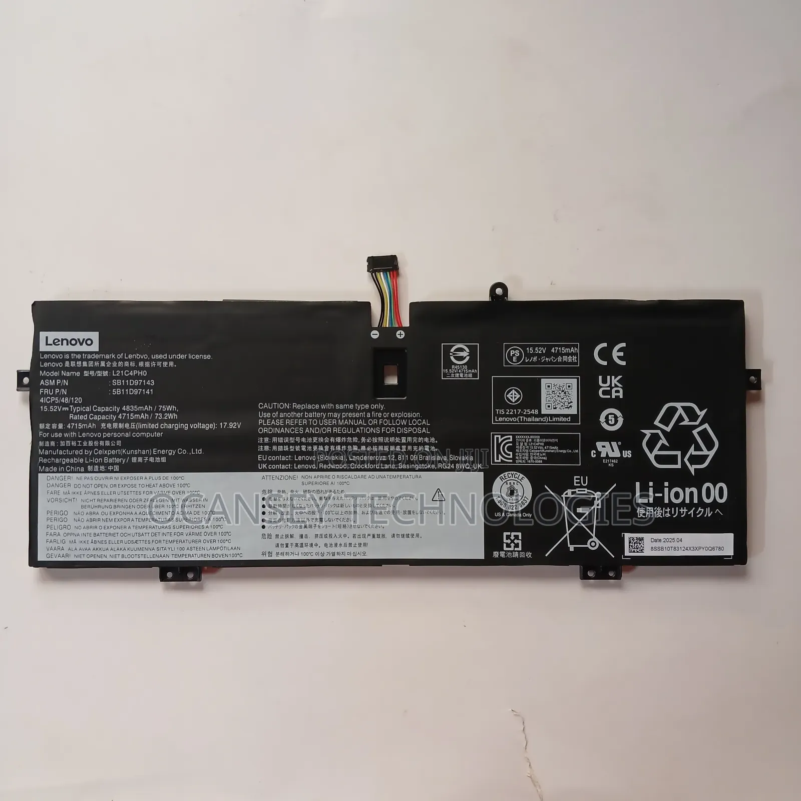 Original Lenovo L21c4ph0 Battery for Yoga 9-14iap7 / Yoga 9-14irp8